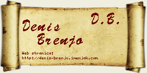 Denis Brenjo vizit kartica